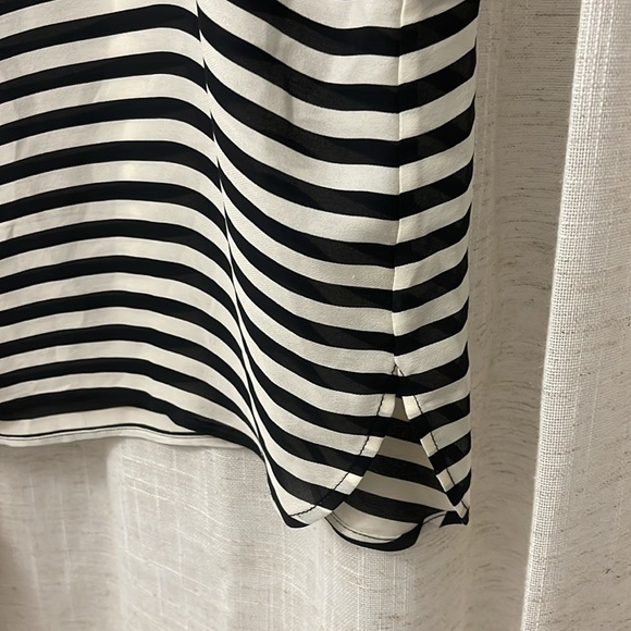 Polo Ralph Lauren 100% Silk Striped Dress Black/White Size 12 NWT - Picture 9 of 13